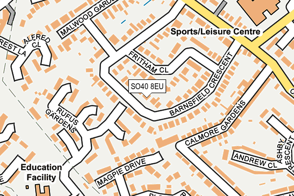 SO40 8EU map - OS OpenMap – Local (Ordnance Survey)