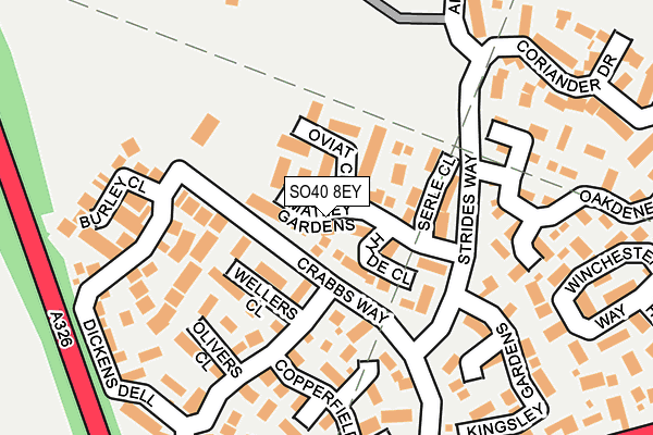 SO40 8EY map - OS OpenMap – Local (Ordnance Survey)