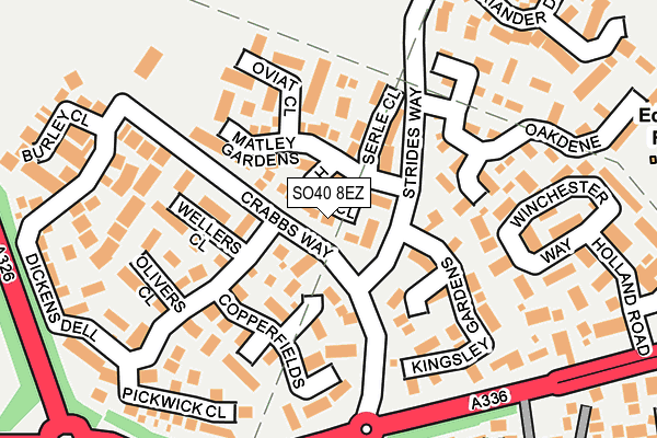 SO40 8EZ map - OS OpenMap – Local (Ordnance Survey)