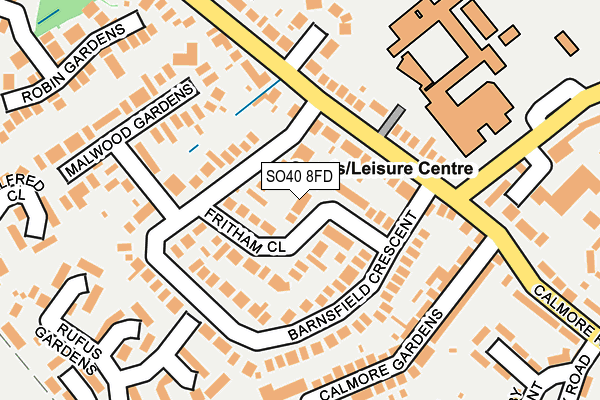 SO40 8FD map - OS OpenMap – Local (Ordnance Survey)