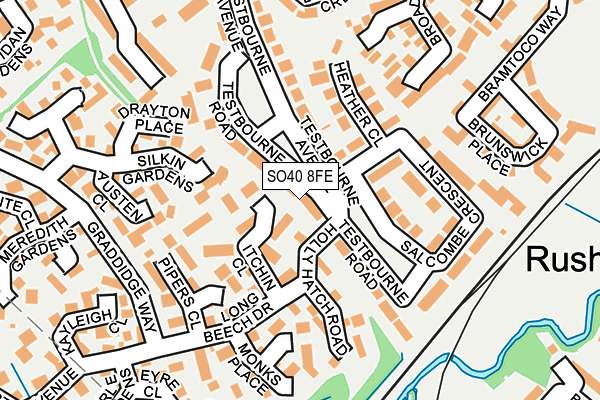 SO40 8FE map - OS OpenMap – Local (Ordnance Survey)
