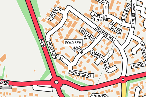 SO40 8FH map - OS OpenMap – Local (Ordnance Survey)