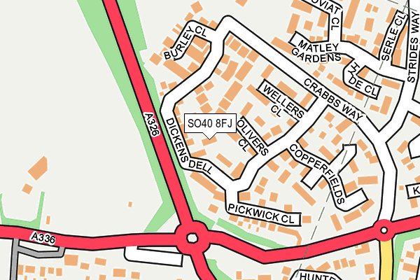 SO40 8FJ map - OS OpenMap – Local (Ordnance Survey)
