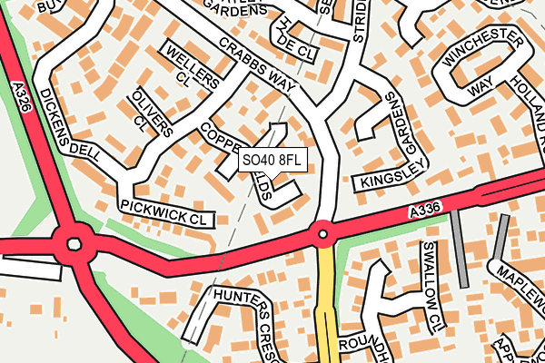 SO40 8FL map - OS OpenMap – Local (Ordnance Survey)