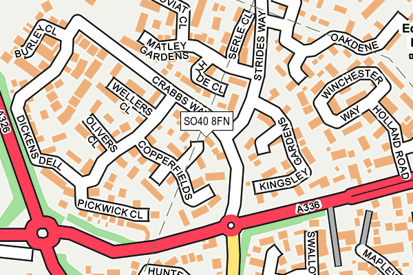 SO40 8FN map - OS OpenMap – Local (Ordnance Survey)