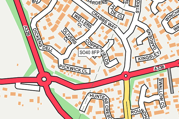 SO40 8FP map - OS OpenMap – Local (Ordnance Survey)