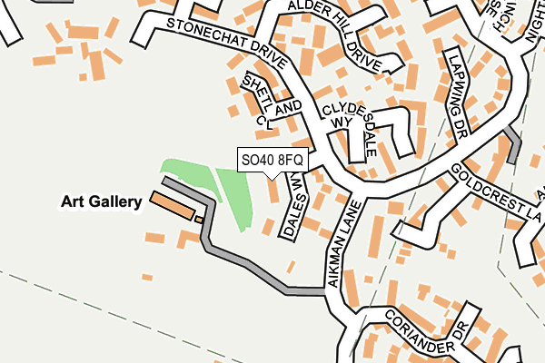 SO40 8FQ map - OS OpenMap – Local (Ordnance Survey)