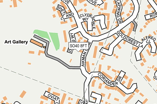 SO40 8FT map - OS OpenMap – Local (Ordnance Survey)