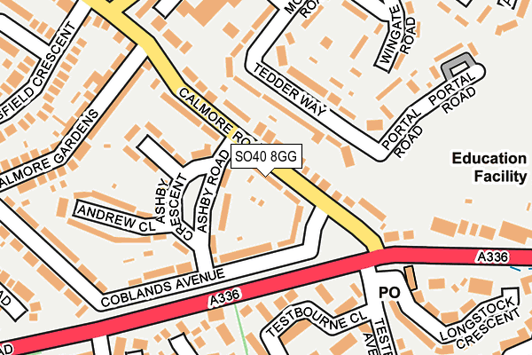 SO40 8GG map - OS OpenMap – Local (Ordnance Survey)