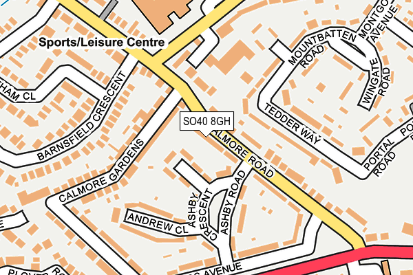 SO40 8GH map - OS OpenMap – Local (Ordnance Survey)
