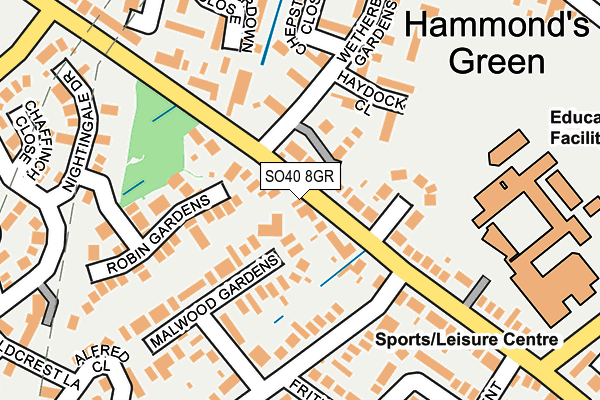SO40 8GR map - OS OpenMap – Local (Ordnance Survey)