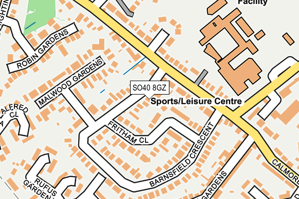 SO40 8GZ map - OS OpenMap – Local (Ordnance Survey)