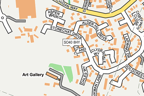 SO40 8HY map - OS OpenMap – Local (Ordnance Survey)