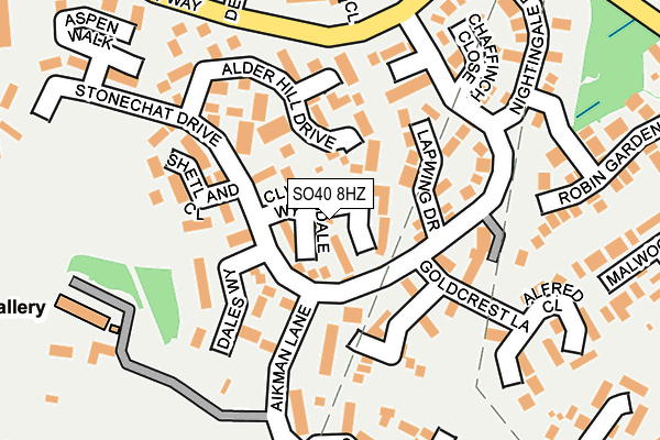 SO40 8HZ map - OS OpenMap – Local (Ordnance Survey)