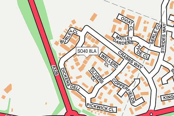 SO40 8LA map - OS OpenMap – Local (Ordnance Survey)