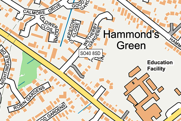 SO40 8SD map - OS OpenMap – Local (Ordnance Survey)