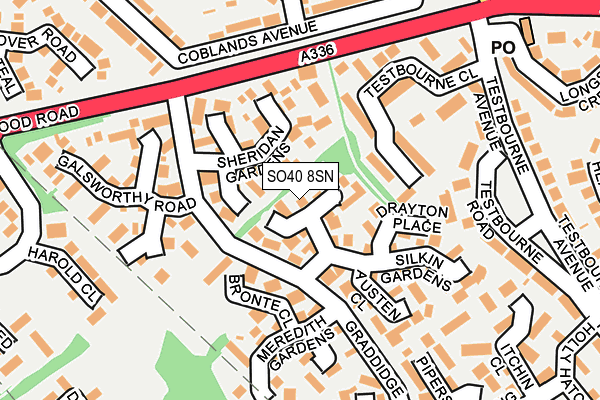 SO40 8SN map - OS OpenMap – Local (Ordnance Survey)