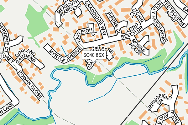 SO40 8SX map - OS OpenMap – Local (Ordnance Survey)