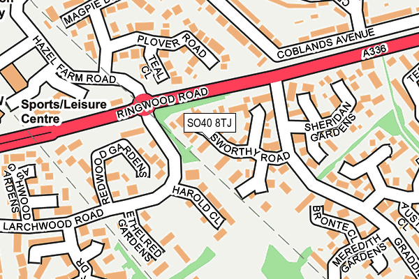SO40 8TJ map - OS OpenMap – Local (Ordnance Survey)