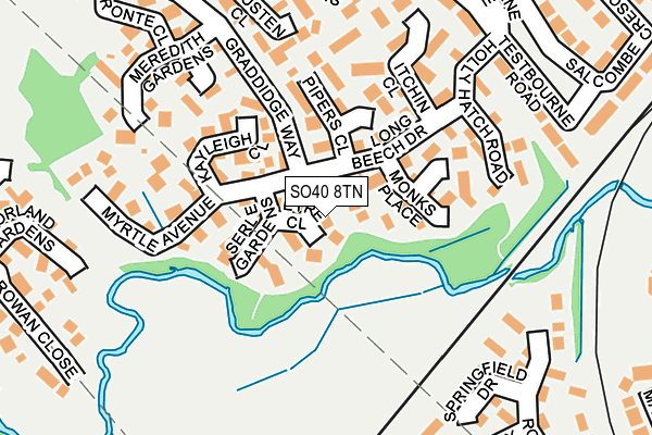 SO40 8TN map - OS OpenMap – Local (Ordnance Survey)