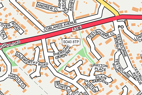 SO40 8TP map - OS OpenMap – Local (Ordnance Survey)