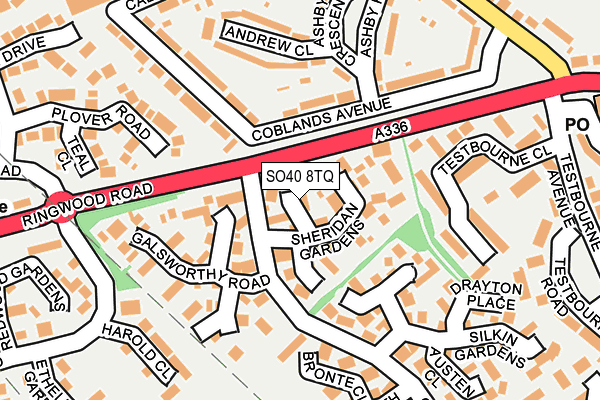 SO40 8TQ map - OS OpenMap – Local (Ordnance Survey)