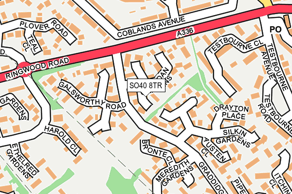 SO40 8TR map - OS OpenMap – Local (Ordnance Survey)