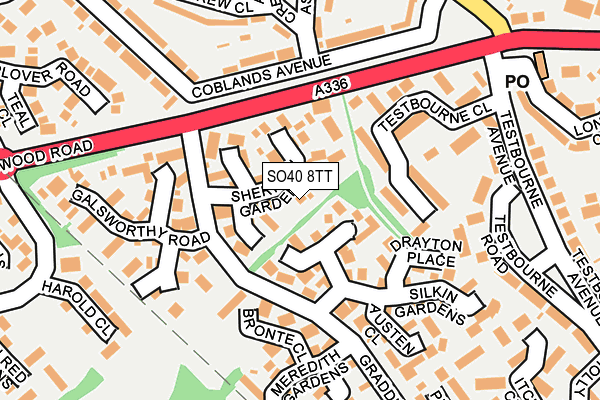 SO40 8TT map - OS OpenMap – Local (Ordnance Survey)