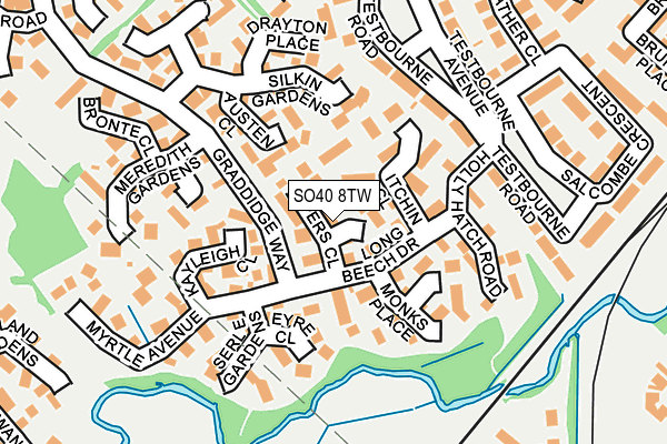 SO40 8TW map - OS OpenMap – Local (Ordnance Survey)