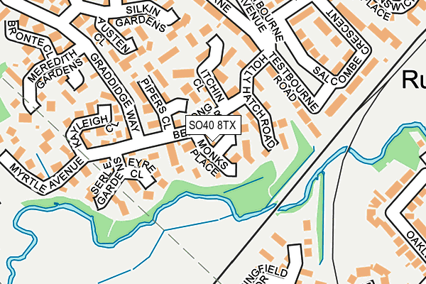 SO40 8TX map - OS OpenMap – Local (Ordnance Survey)