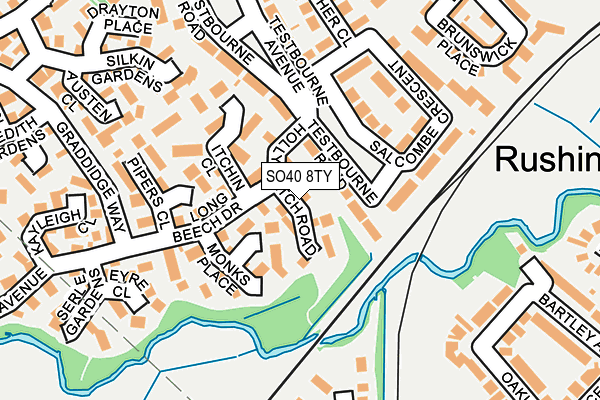 SO40 8TY map - OS OpenMap – Local (Ordnance Survey)