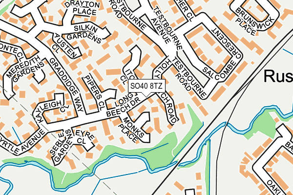 SO40 8TZ map - OS OpenMap – Local (Ordnance Survey)