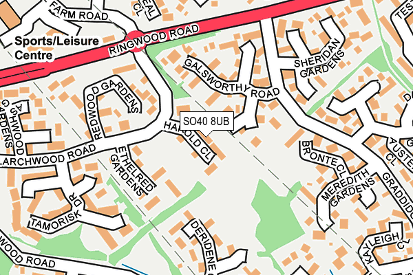 SO40 8UB map - OS OpenMap – Local (Ordnance Survey)
