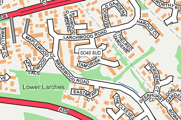 SO40 8UD map - OS OpenMap – Local (Ordnance Survey)