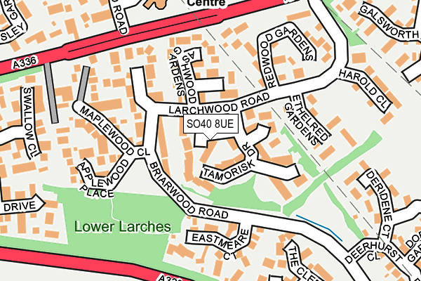 SO40 8UE map - OS OpenMap – Local (Ordnance Survey)