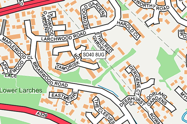 SO40 8UG map - OS OpenMap – Local (Ordnance Survey)