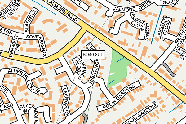 SO40 8UL map - OS OpenMap – Local (Ordnance Survey)