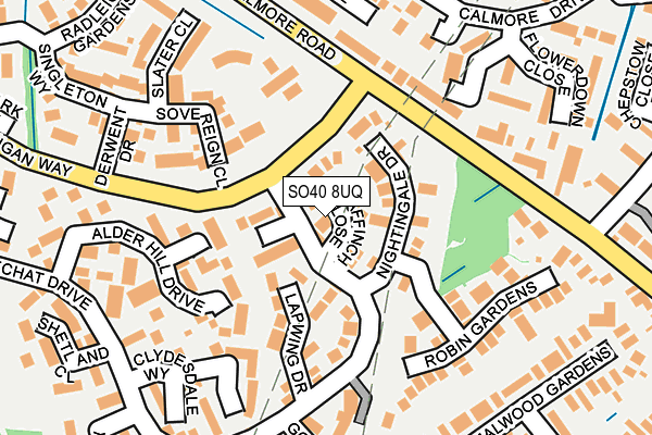 SO40 8UQ map - OS OpenMap – Local (Ordnance Survey)