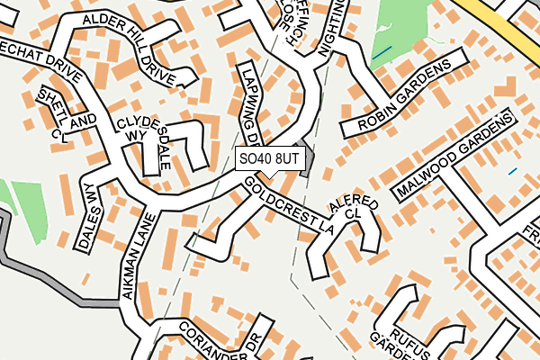 SO40 8UT map - OS OpenMap – Local (Ordnance Survey)