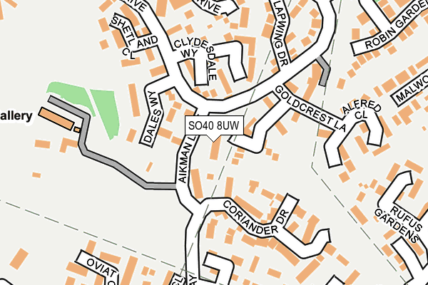 SO40 8UW map - OS OpenMap – Local (Ordnance Survey)