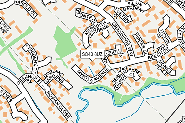 SO40 8UZ map - OS OpenMap – Local (Ordnance Survey)