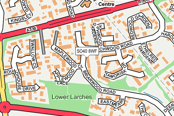 SO40 8WF map - OS OpenMap – Local (Ordnance Survey)