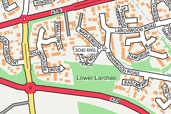 SO40 8WG map - OS OpenMap – Local (Ordnance Survey)