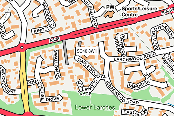 SO40 8WH map - OS OpenMap – Local (Ordnance Survey)