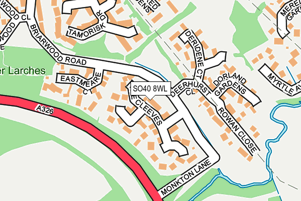 SO40 8WL map - OS OpenMap – Local (Ordnance Survey)