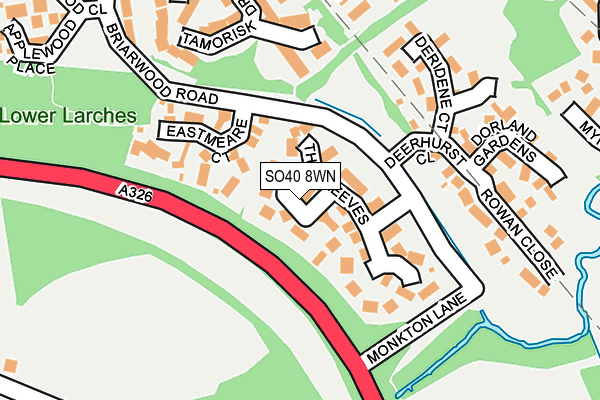 SO40 8WN map - OS OpenMap – Local (Ordnance Survey)