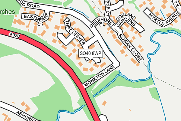 SO40 8WP map - OS OpenMap – Local (Ordnance Survey)