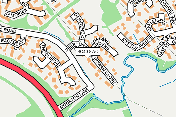 SO40 8WQ map - OS OpenMap – Local (Ordnance Survey)