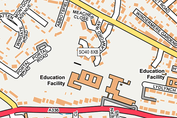 SO40 8XB map - OS OpenMap – Local (Ordnance Survey)