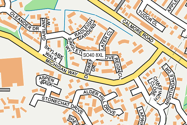SO40 8XL map - OS OpenMap – Local (Ordnance Survey)